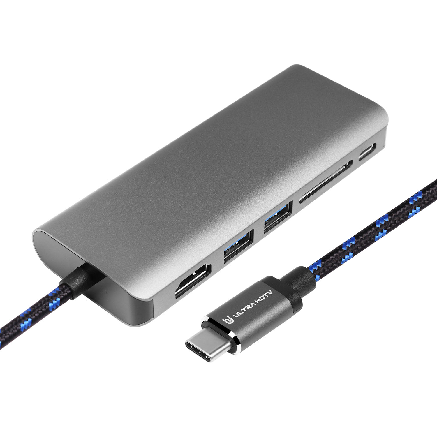 Datenhub USB-C Multifunktions-Hub HDTV - Hub, edler USB-C ULTRA Grau Typ-C