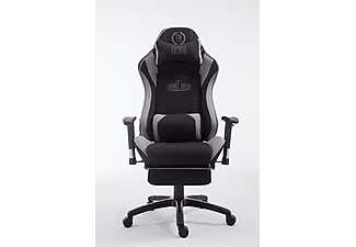 CLP Racing Bürostuhl Shift V2 Stoff mit Fußablage Gaming Chair, schwarz/grau