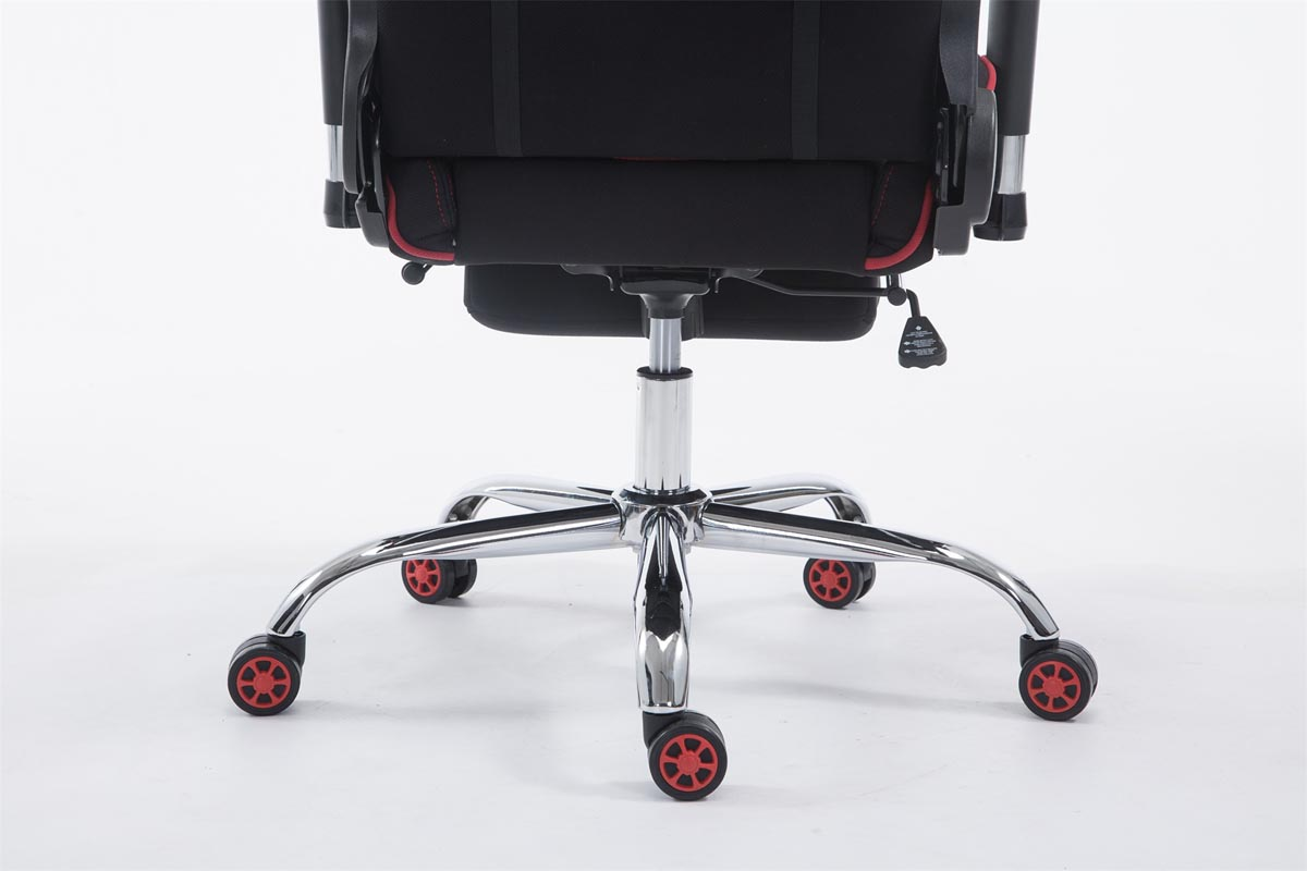 CLP Racing Bürostuhl Limit Chair, mit Fußablage schwarz/rot Gaming Stoff