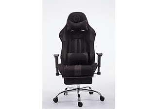 CLP Racing Bürostuhl Limit Stoff mit Fußablage Gaming Chair, schwarz/braun
