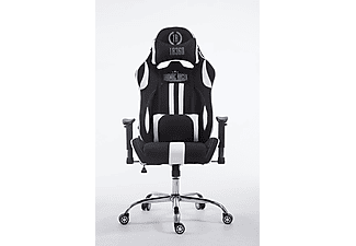 CLP Racing Bürostuhl Limit Stoff Gaming Chair, schwarz/weiß