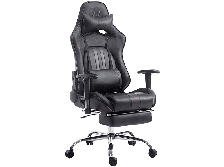 CLP Racing Bürostuhl Limit V2 Kunstleder mit Fußablage Gaming Chair, schwarz/braun