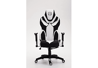 CLP Racing Bürostuhl Fangio Stoff Gaming Chair, schwarz/weiß