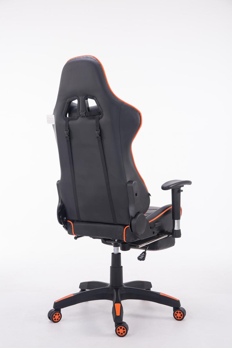 CLP Racing Bürostuhl Turbo mit Gaming Chair, Fußablage schwarz/orange