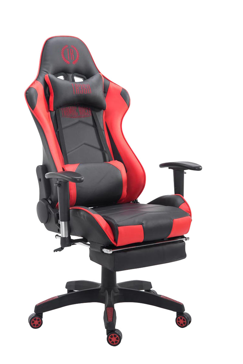 Racing mit Chair, CLP Gaming Turbo schwarz/rot Bürostuhl Fußablage