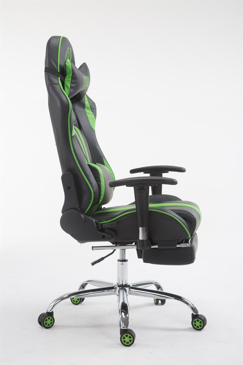 Racing mit Gaming Chair, Fußablage Limit CLP Bürostuhl schwarz/grün