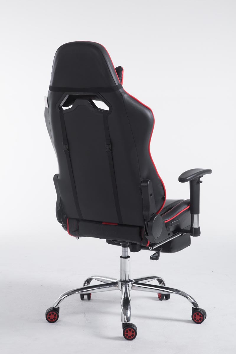 schwarz/rot CLP Chair, Gaming Fußablage mit Racing Bürostuhl Limit