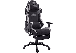 CLP Racing Bürostuhl Shift V2 Stoff mit Fußablage Gaming Chair, schwarz/grau