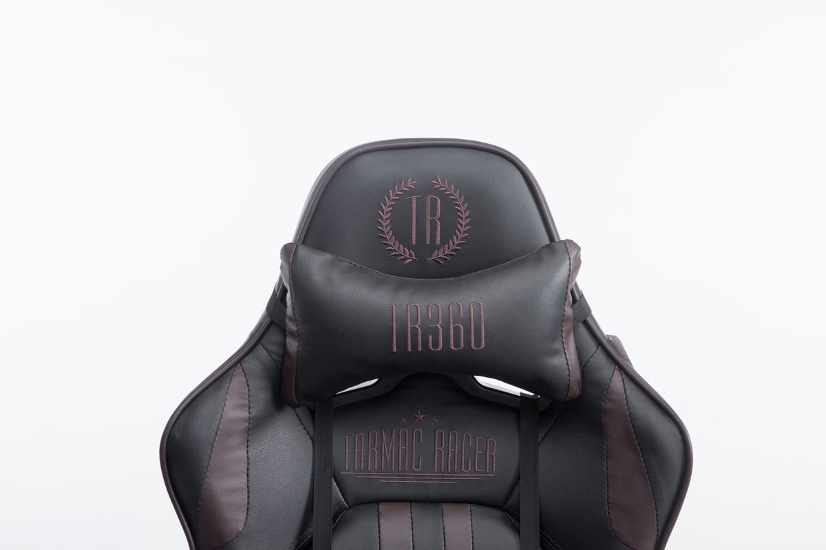 Fußablage CLP schwarz/braun Racing Gaming Kunstleder Chair, Limit V2 mit Bürostuhl