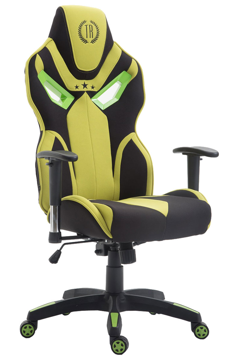 CLP Racing Bürostuhl Fangio Stoff Gaming Chair, schwarz/grün