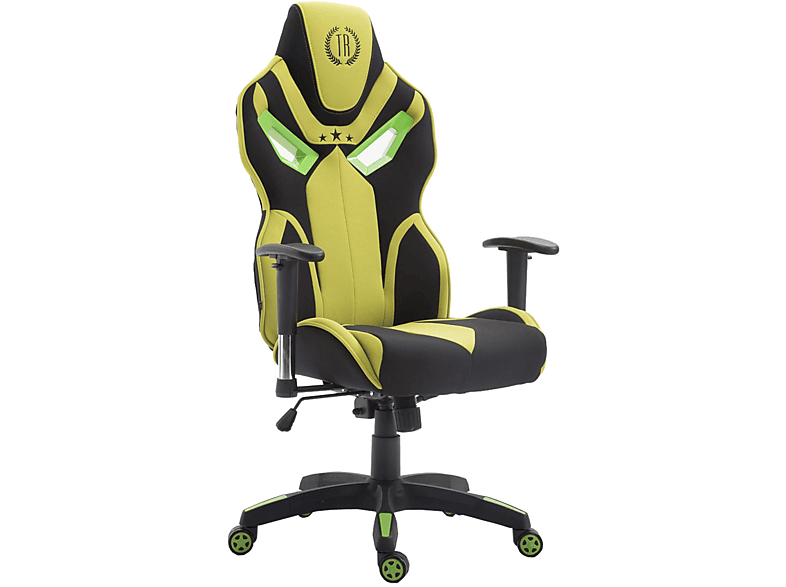 CLP Racing Bürostuhl Fangio Stoff Gaming Chair, schwarz/grün
