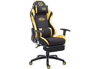 CLP Racing Bürostuhl Shift V2 Stoff mit Fußablage Gaming Chair, schwarz/gelb