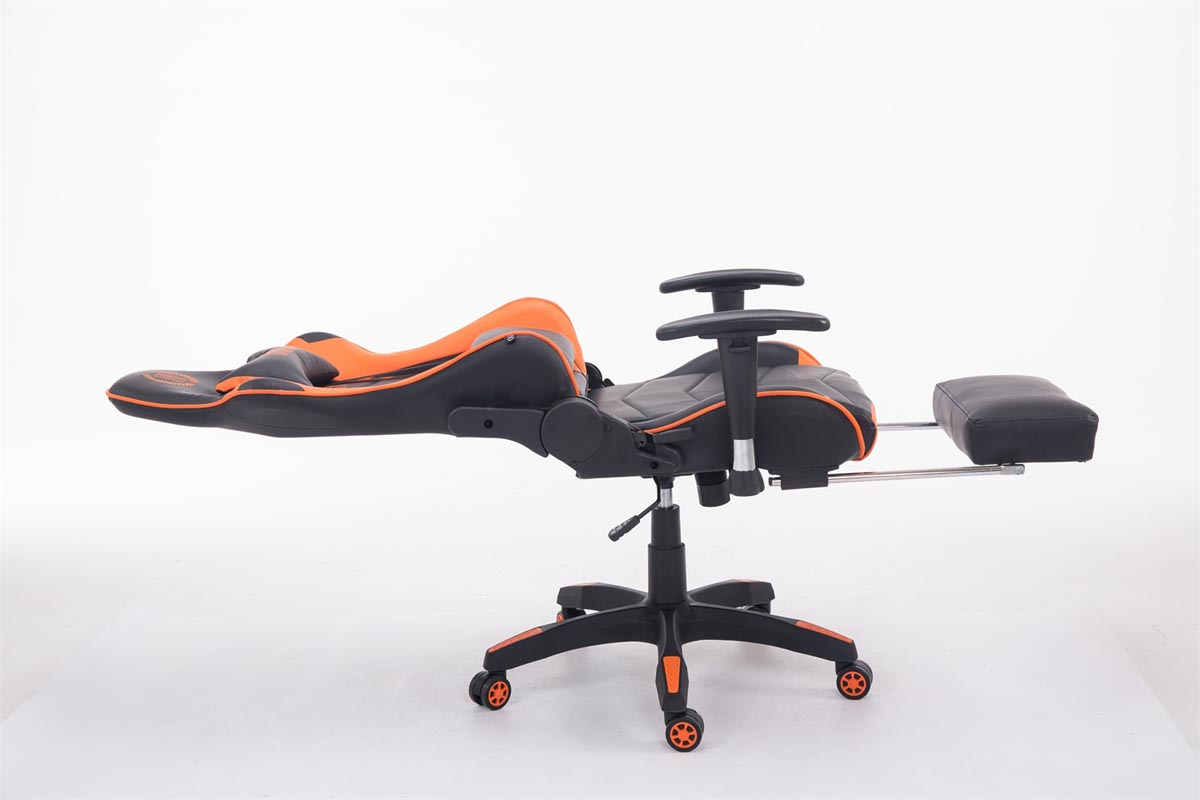 Turbo Racing Gaming Bürostuhl CLP Fußablage mit Chair, schwarz/orange