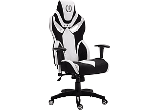 CLP Racing Bürostuhl Fangio Stoff Gaming Chair, schwarz/weiß