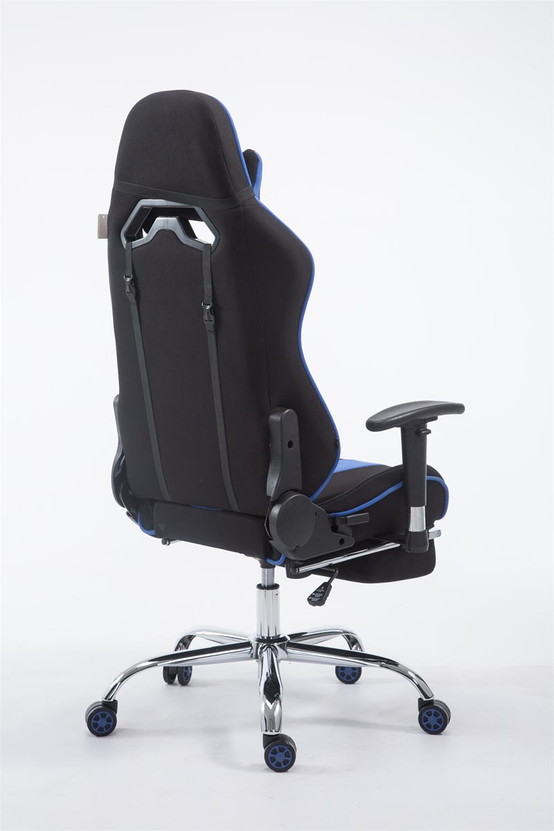 CLP Racing Bürostuhl Limit V2 Chair, Fußablage schwarz/blau Stoff Gaming mit