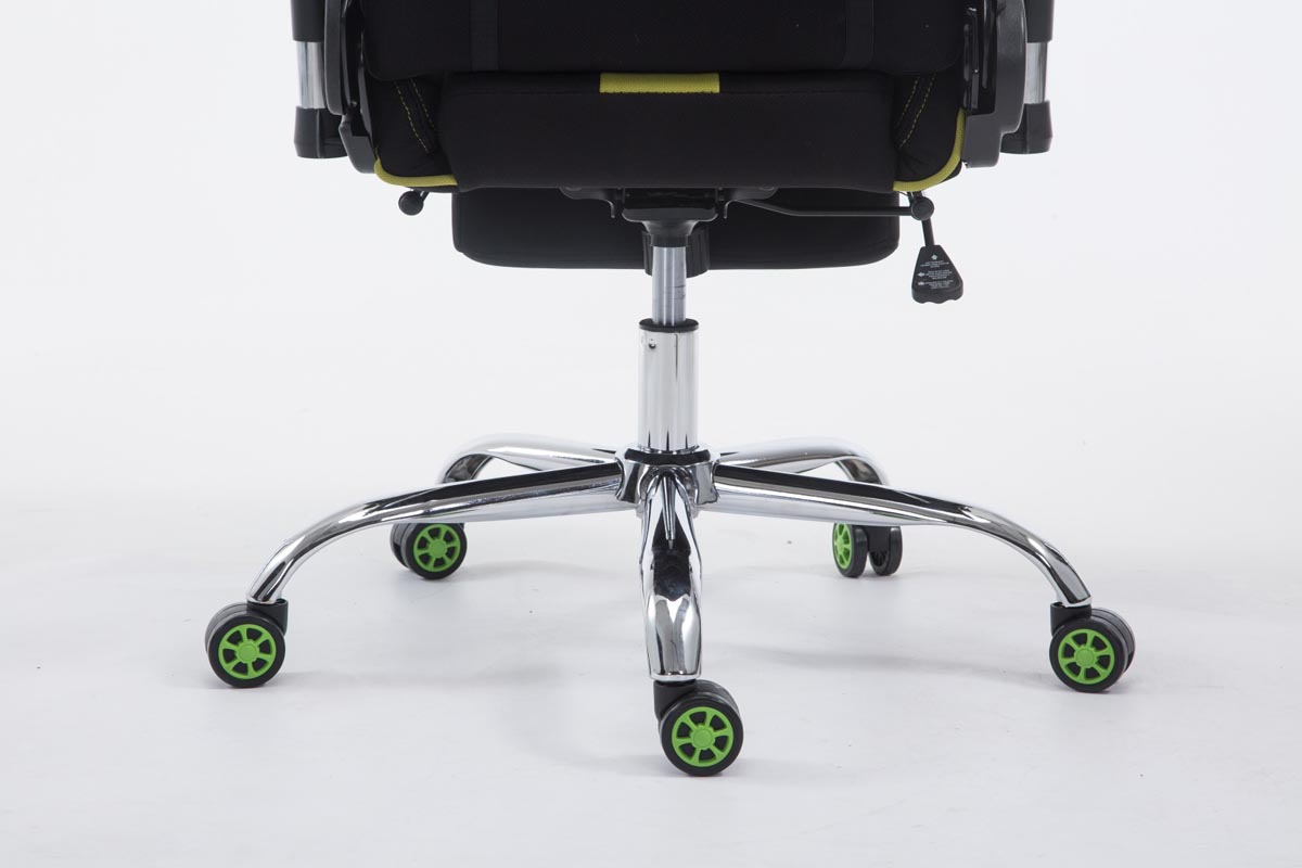 CLP Racing Bürostuhl Limit V2 schwarz/grün Fußablage mit Gaming Stoff Chair