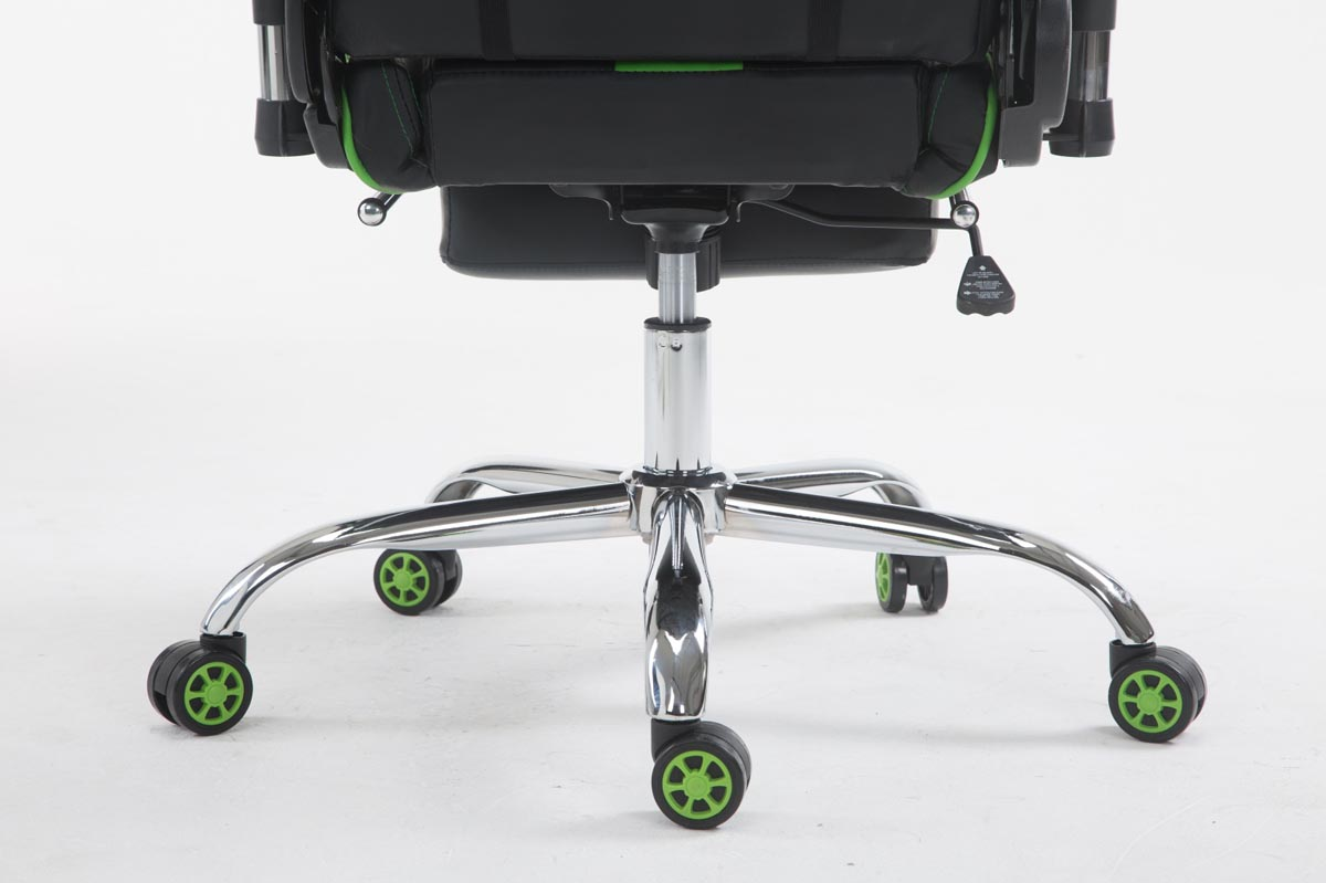 CLP Racing schwarz/grün Gaming mit Limit Chair, Bürostuhl Fußablage