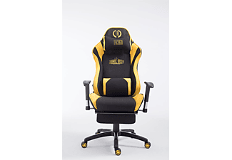 CLP Racing Bürostuhl Shift V2 Stoff mit Fußablage Gaming Chair, schwarz/gelb