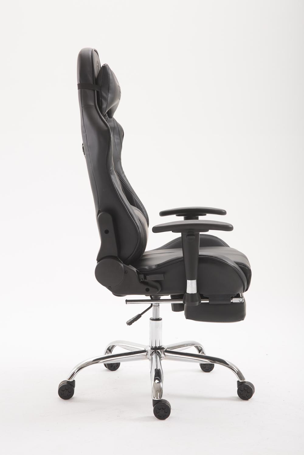 CLP Racing Bürostuhl Limit V2 schwarz/schwarz Kunstleder mit Fußablage Gaming Chair