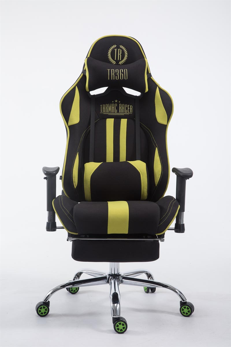 Limit Stoff mit Gaming Racing schwarz/grün CLP Fußablage Bürostuhl V2 Chair,