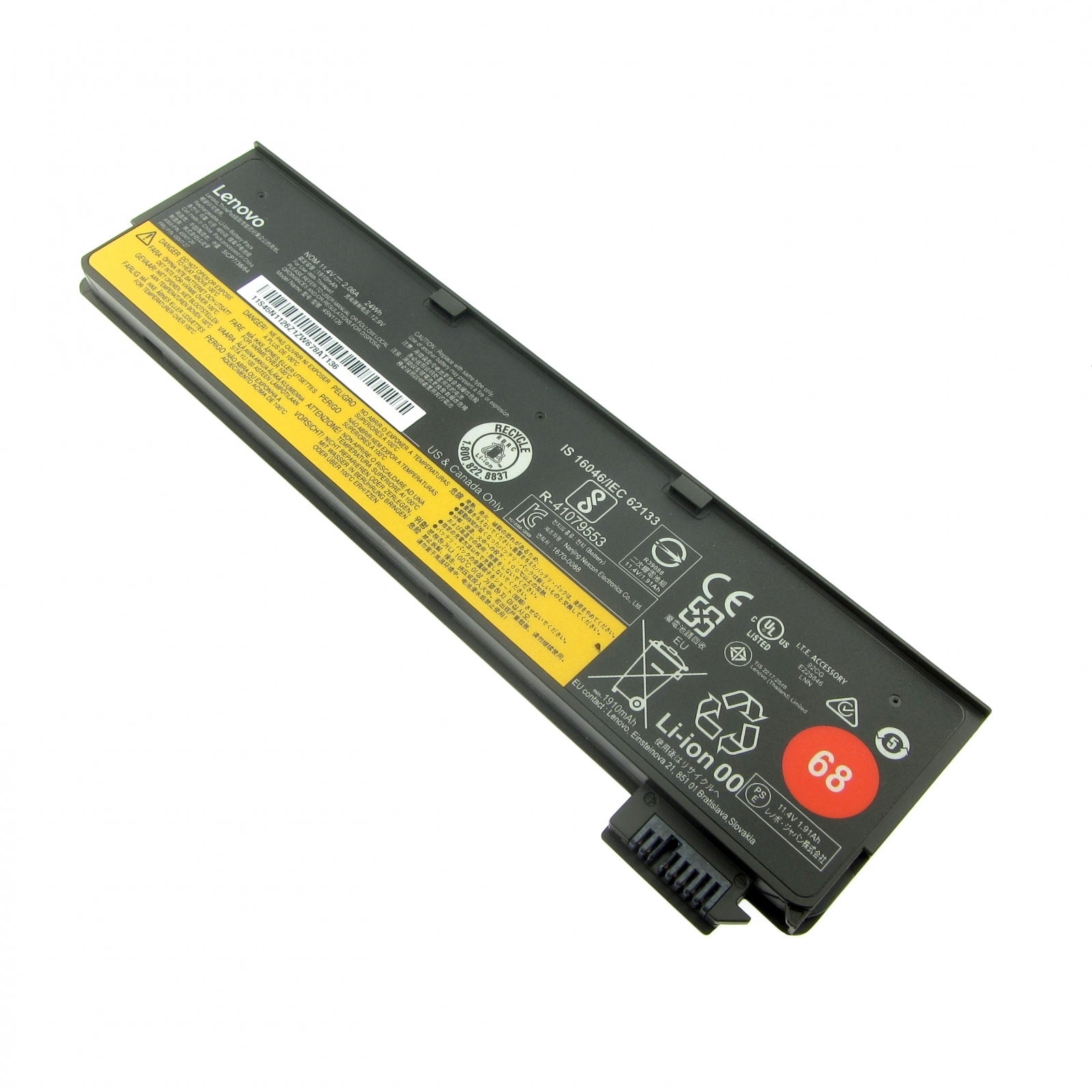 LENOVO original Akku Battery W550s 11.4V, (20E2) Lithium-Ionen 2090mAh 68 für mAh (LiIon) 11.4 ThinkPad Notebook-Akku, 2090 LENOVO LiIon, Volt
