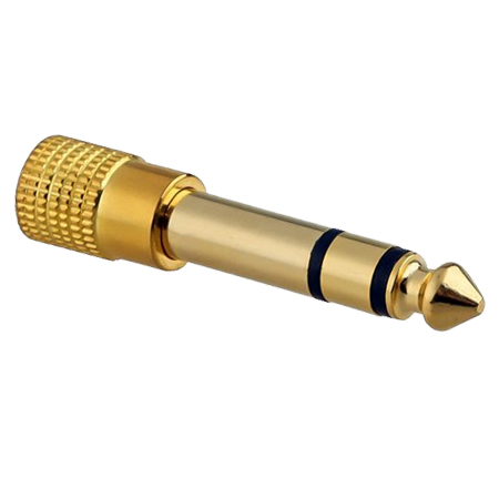 Klinkenstecker Stereo Adapter Gold, 6,3mm 7EVEN On-ear Klinken Steckbar, gold Kopfhörer 3,5 Mini –