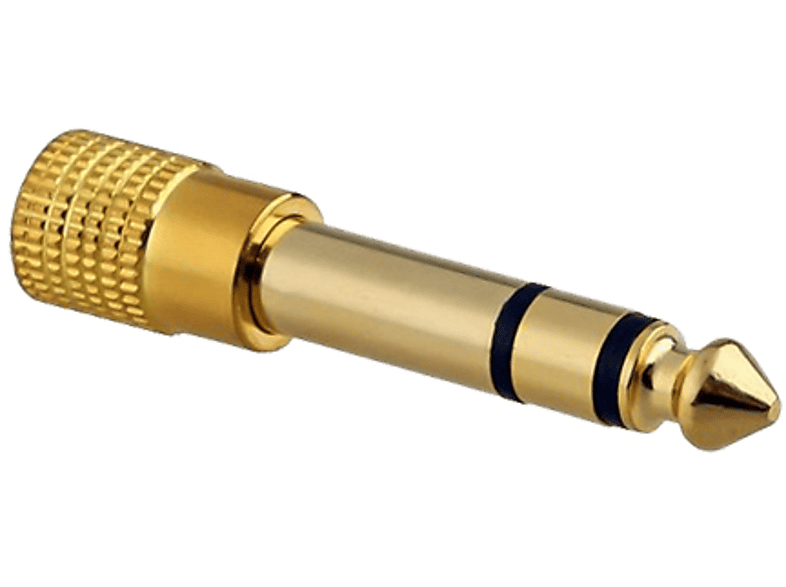Kopfhörer 7EVEN Klinkenstecker Adapter 3,5 Steckbar, Stereo Gold, Mini Klinken On-ear 6,3mm – gold