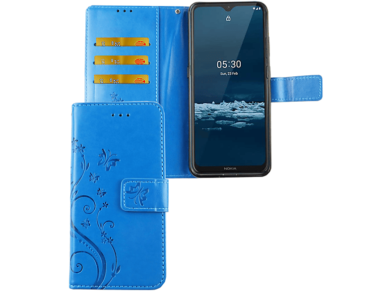 KÖNIG DESIGN Schutzhülle, Bookcover, Nokia, 5.3, Blau