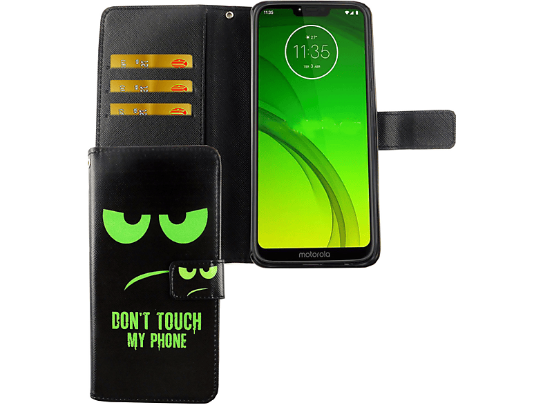 KÖNIG DESIGN Handyhülle, Bookcover, Motorola, Moto G7, Schwarz