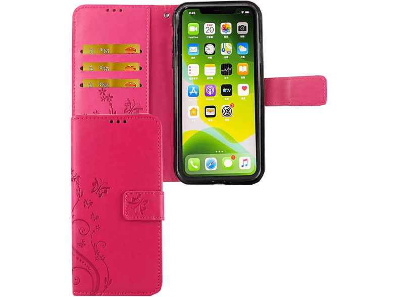 KÖNIG DESIGN iPhone Max, Schutzhülle, Rosa Bookcover, Pro 11 Apple