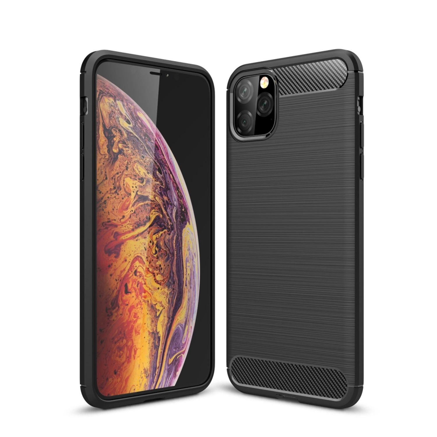 Schwarz iPhone 11 Backcover, Apple, Schutzhülle, DESIGN KÖNIG Pro,