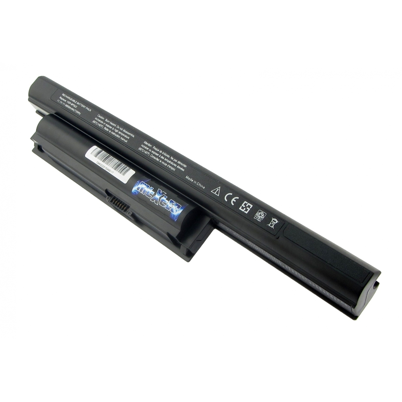 6600mAh MTXTEC mAh für 6600 10.8 Hochkapazitätsakku (LiIon) 10.8V, LiIon, Akku Lithium-Ionen SONY VPC-EB4E1E/WI, Notebook-Akku, Volt, Vaio