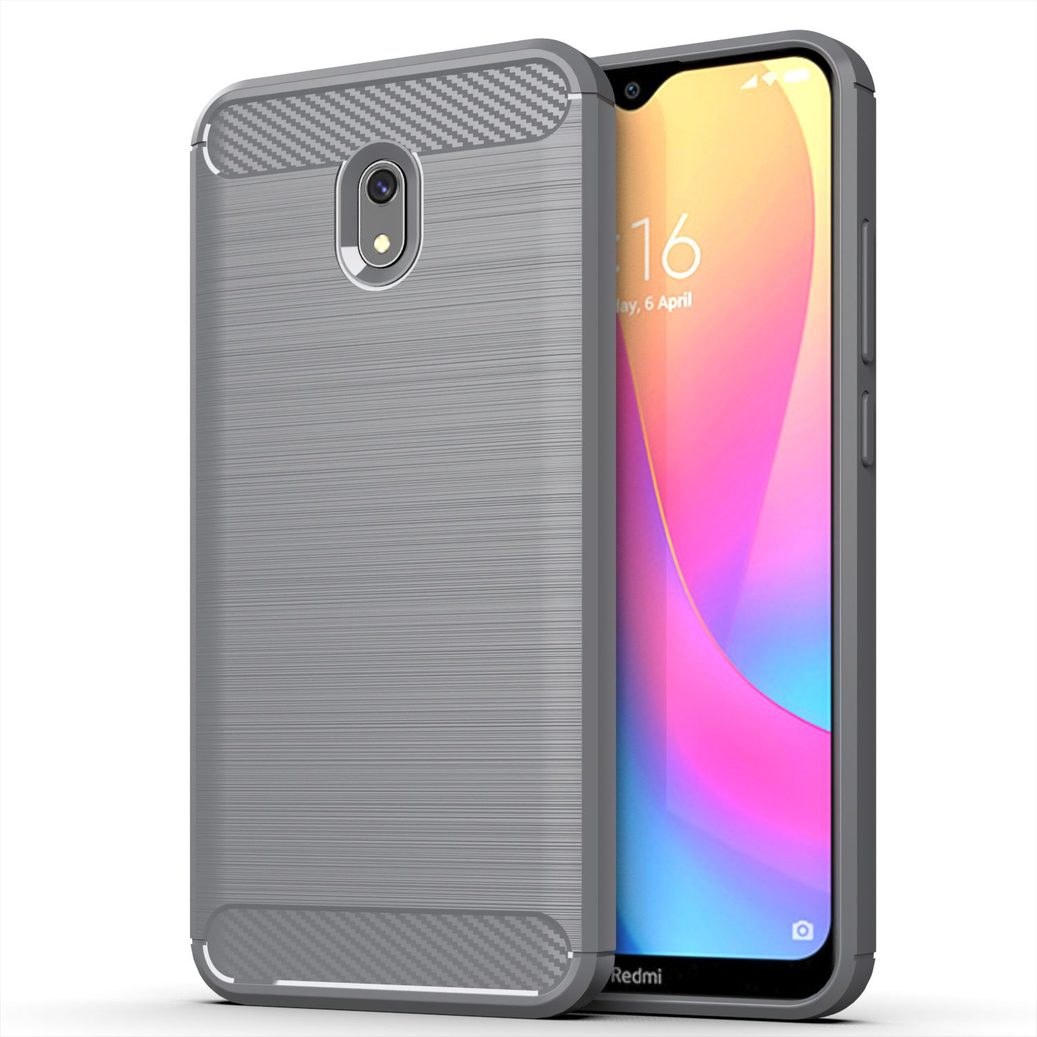 Carbon Handyhülle Xiaomi, DESIGN Grau 8A, KÖNIG Backcover, Optik, Redmi