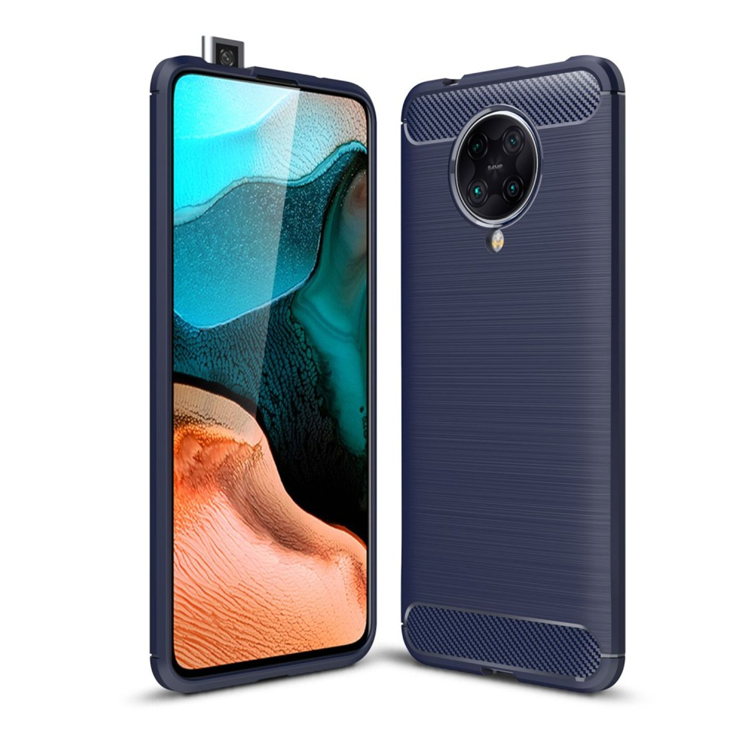 Backcover, Xiaomi, Blau DESIGN Pro, KÖNIG Redmi K30 Schutzhülle,