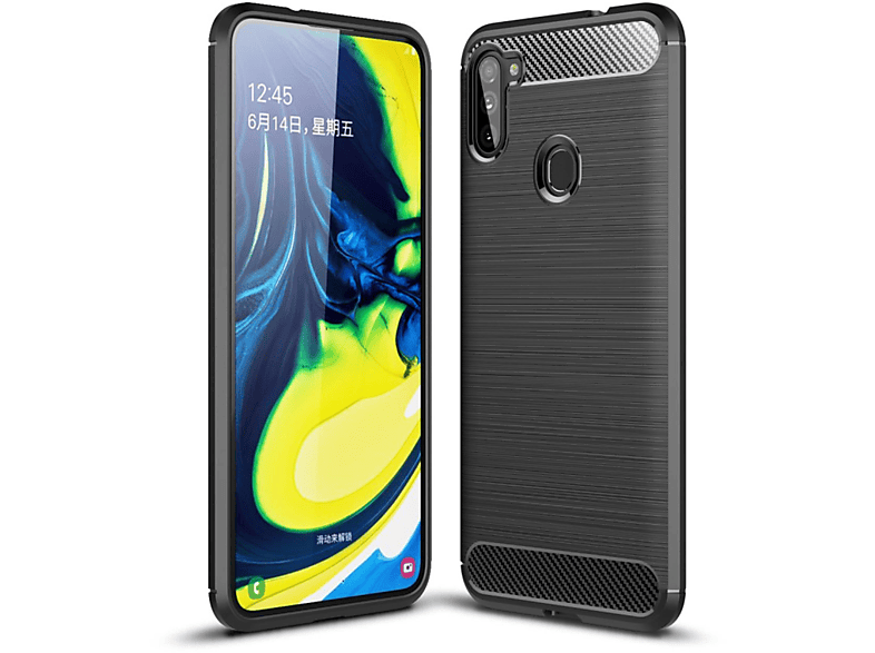 KÖNIG DESIGN Schutzhülle, Galaxy A11, Samsung, Grau Backcover