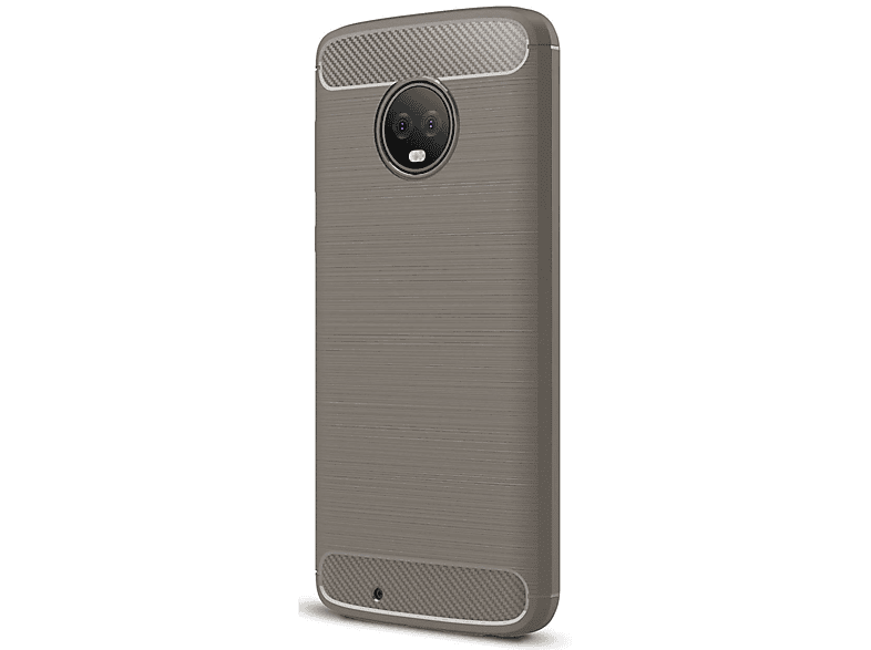 Schutzhülle, Grau DESIGN KÖNIG G6, Backcover, Motorola, Moto