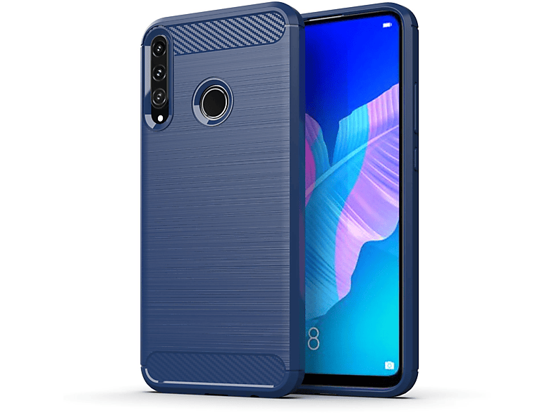 P40 E, DESIGN Lite KÖNIG Huawei, Schutzhülle, Backcover, Blau