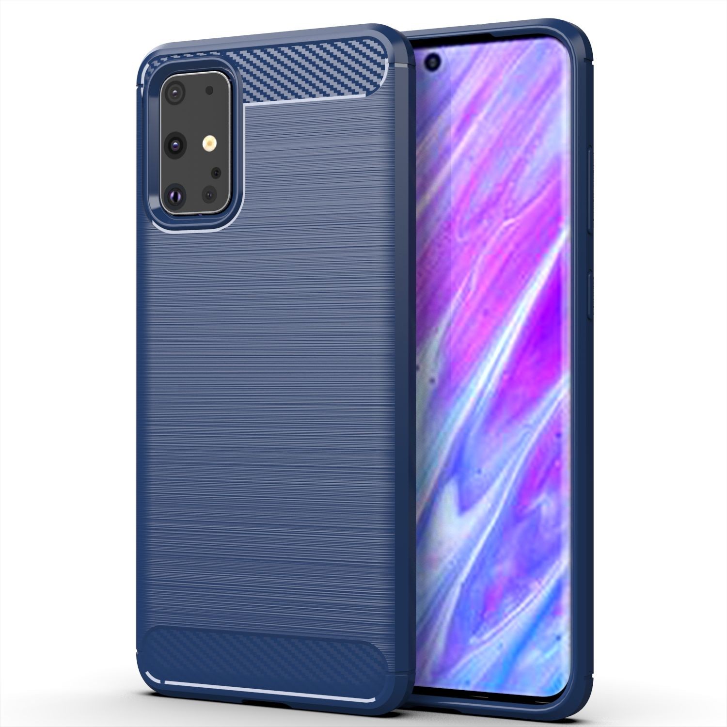 Backcover, Samsung, DESIGN KÖNIG Galaxy Schutzhülle, Plus, S20 Blau