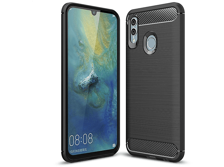 DESIGN P Handyhülle Huawei, 2019, Smart Schwarz Optik, Backcover, Carbon KÖNIG