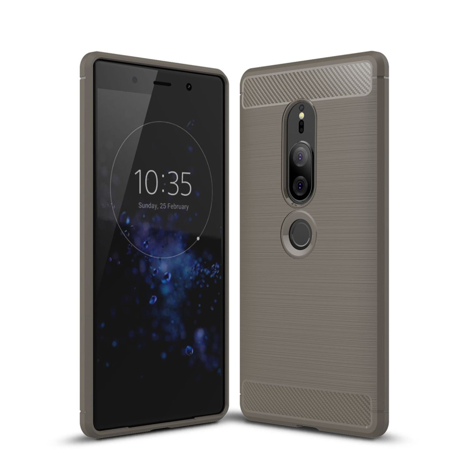 KÖNIG Grau Premium, Sony, Xperia Schutzhülle, Backcover, XZ2 DESIGN