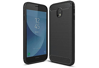 KÖNIG DESIGN Handyhülle Carbon Optik, Backcover, Samsung, Galaxy J3 (2017), Schwarz