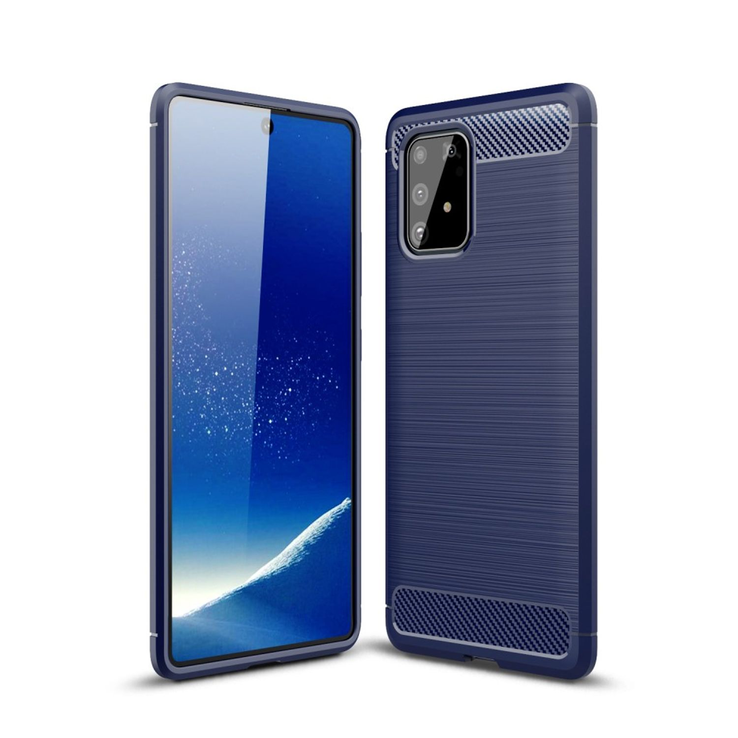 DESIGN Schutzhülle, Samsung, A91, Galaxy KÖNIG Backcover, Blau