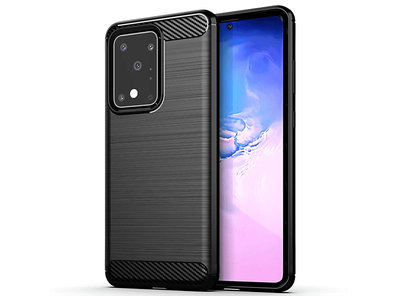 S20 Galaxy Backcover, KÖNIG Samsung, Schwarz Ultra, DESIGN Schutzhülle,