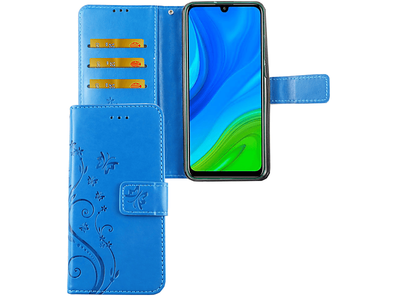 KÖNIG DESIGN Schutzhülle, Bookcover, Huawei, P Blau 2020, smart