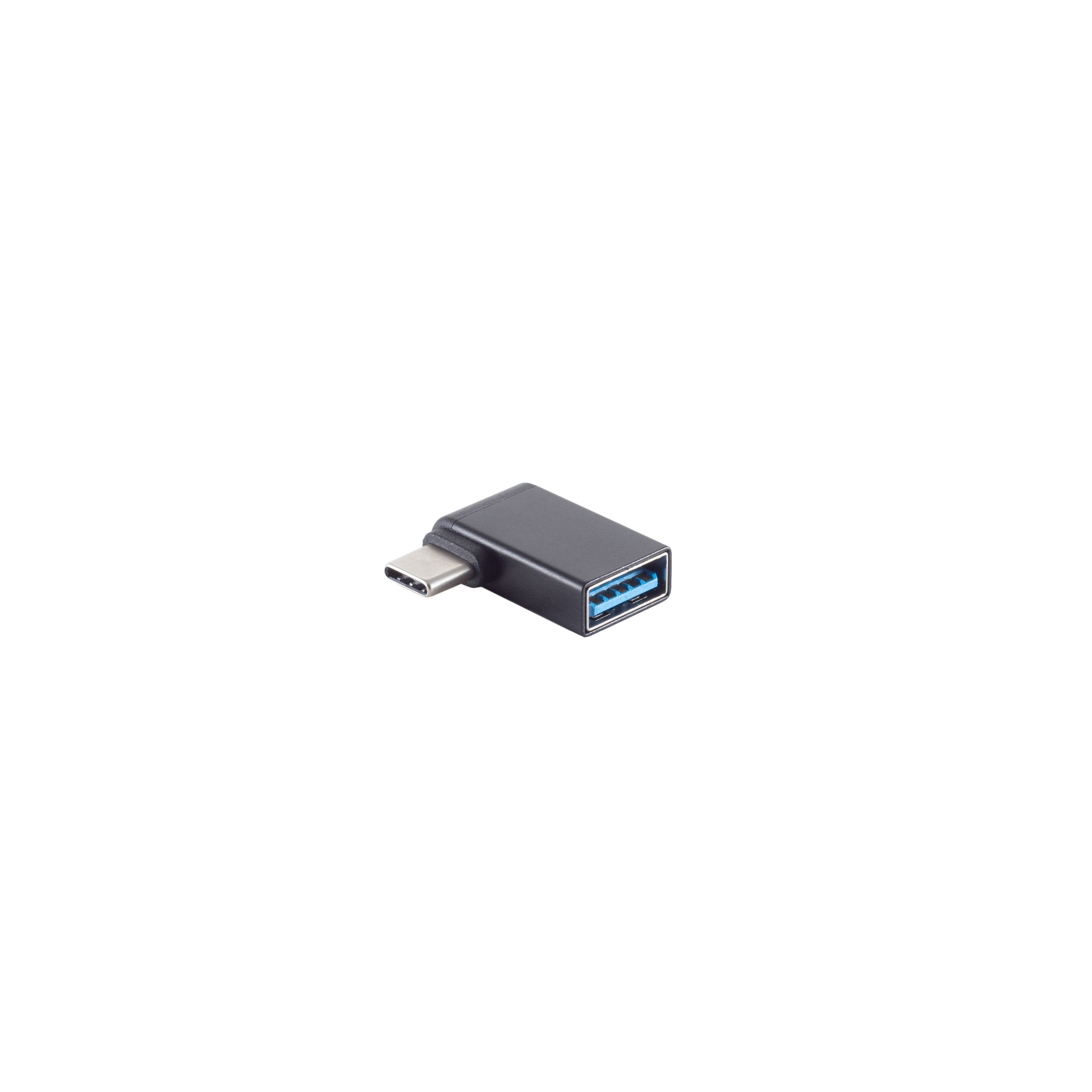 SHIVERPEAKS Adapter, Typ USB-A USB-Typ C-Stecker 90°, 3.0 Buchse, / C USB