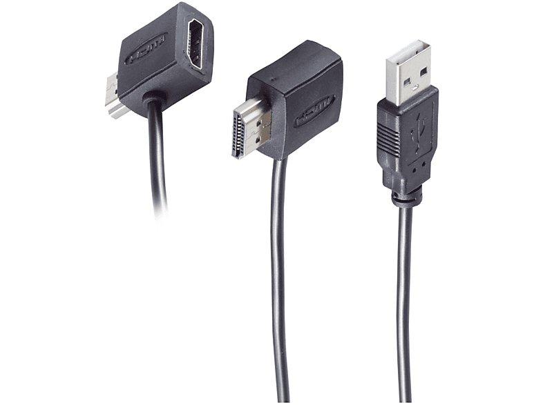 HDMI Adapter SHIVERPEAKS Strom-Einspeiseadapter, HDMI schwarz, HDMI USB, +