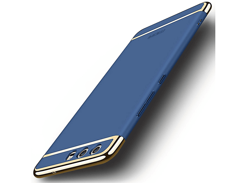 P10, Backcover, DESIGN KÖNIG Huawei, Blau Schutzhülle,