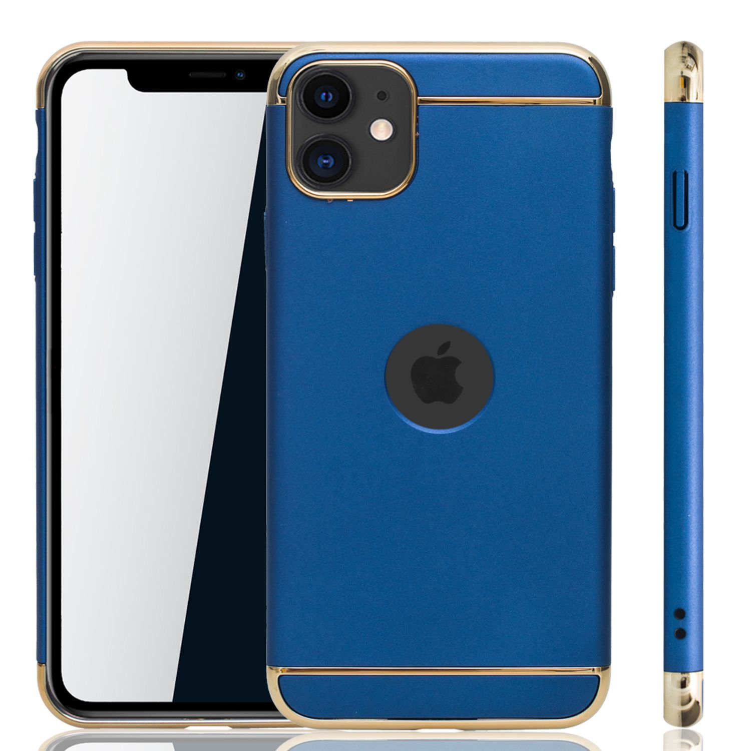 11, Blau DESIGN KÖNIG Backcover, Schutzhülle, Apple, iPhone