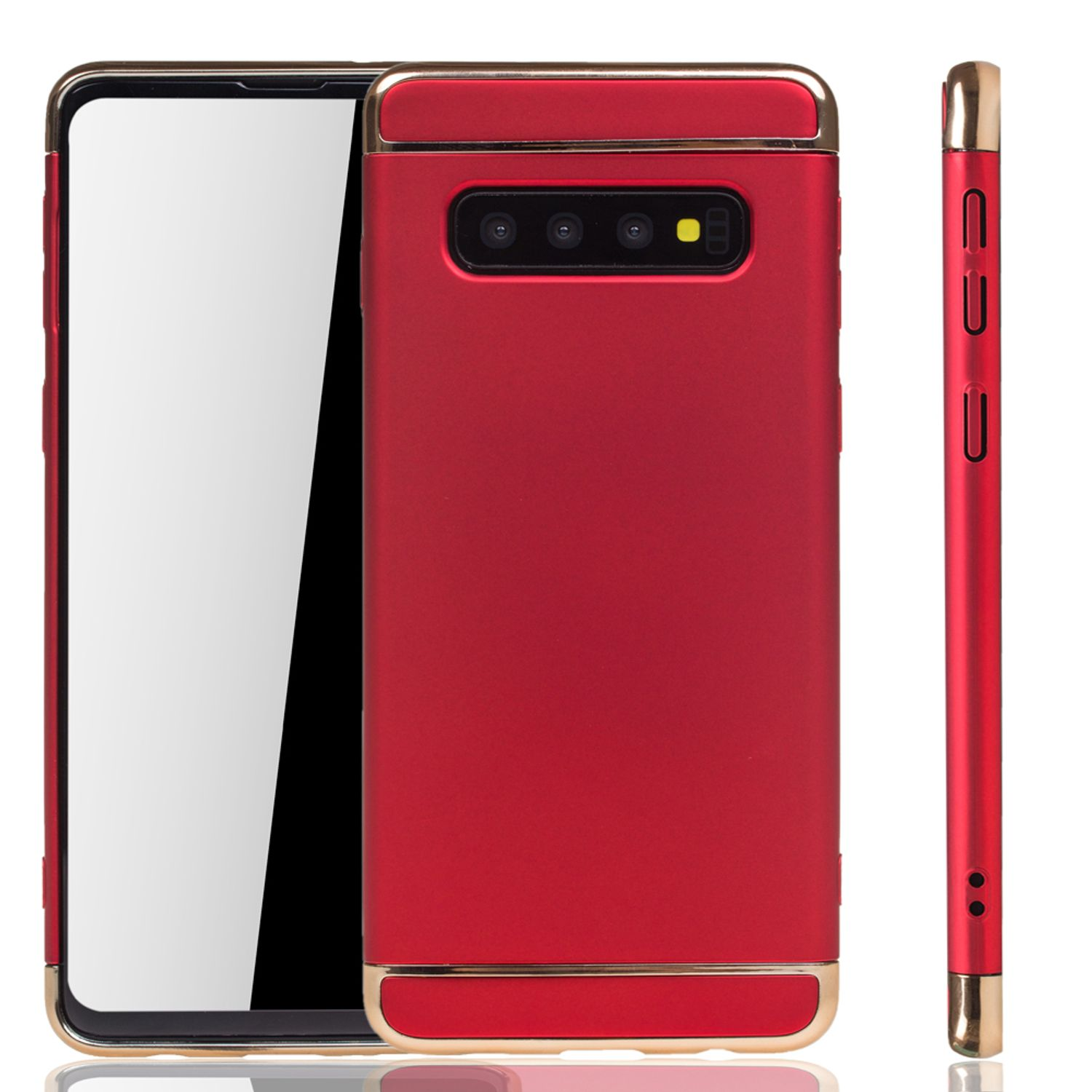 KÖNIG Schutzhülle, DESIGN Backcover, Samsung, Galaxy S10, Rot