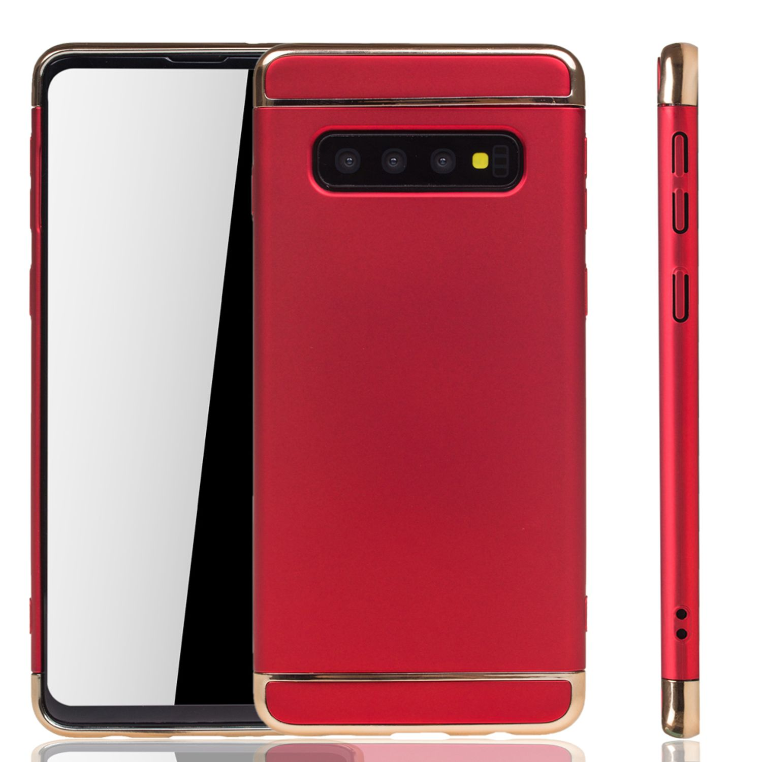 KÖNIG DESIGN Schutzhülle, Backcover, Rot Galaxy Samsung, S10